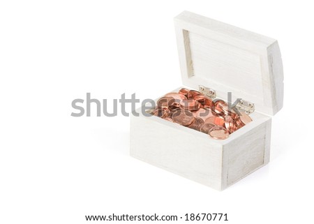 Treasure  chest full of copper coins
