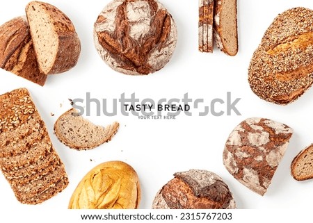 Image, Stock Photo Fresh bread on table in kitchen