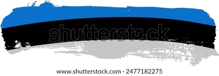 brush Estonia flag , vector illustration on a white background