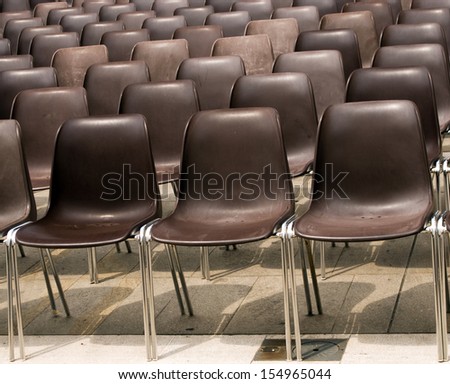 Empty outdoor chairs