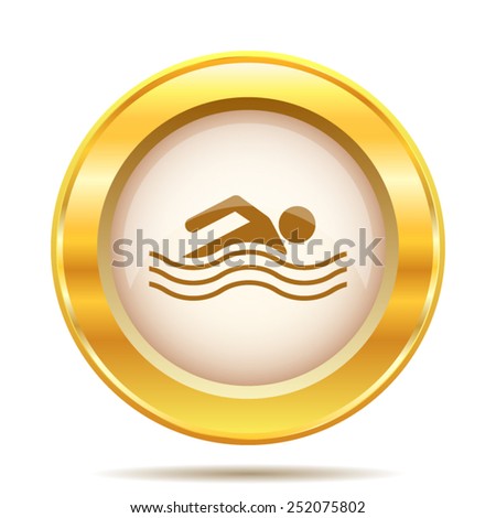 Water sports icon. Internet button on white background. EPS10 vector.