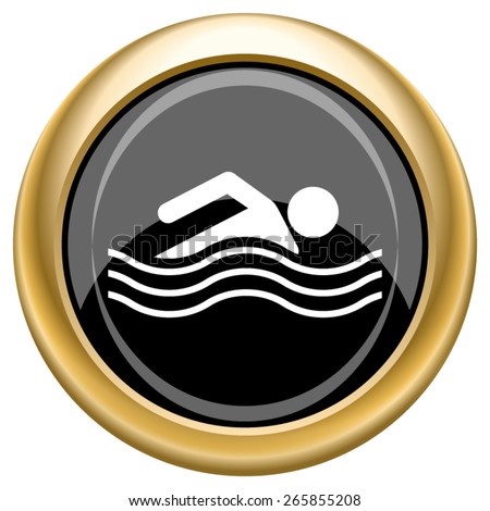 Water sports icon. Internet button on white  background. EPS10 Vector.