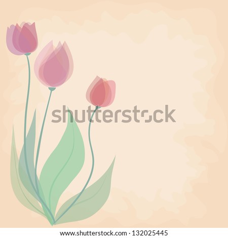 Abstract flowers. Tulip. Vector Illustration