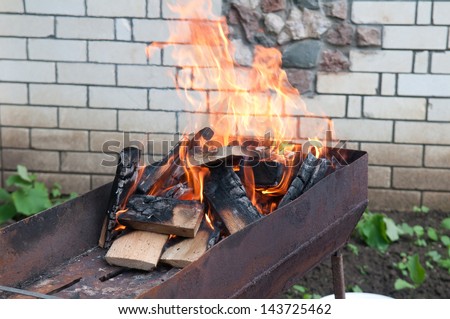 brazier the heated firewood