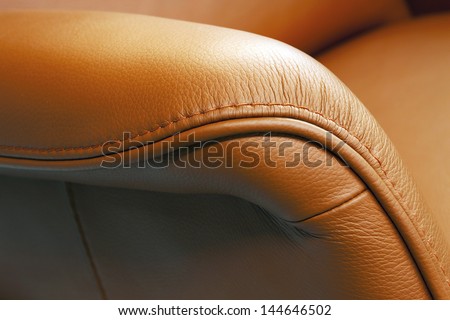 detail of leather furniture