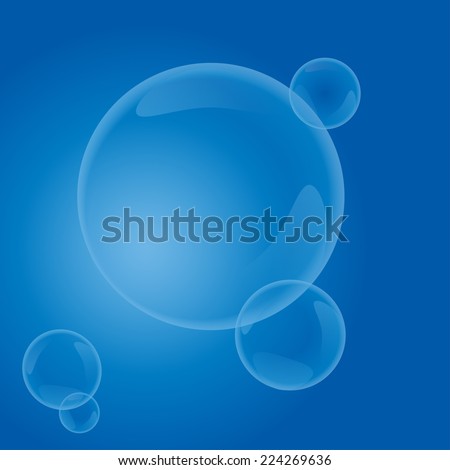 Vector Silhouettes Of Bubble On A Blue Background. - 224269636 ...