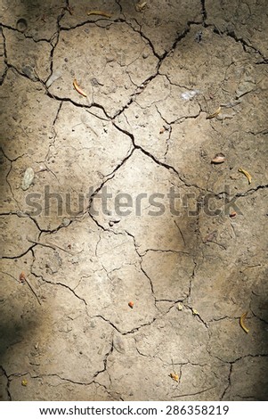 Cracked earth dust and dirt caused by drought
