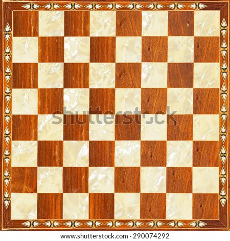 Luxury carved in wood checkered chess board