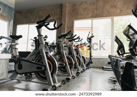 Similar – Image, Stock Photo a row of empty red velvet armchairs inside an auditorium.