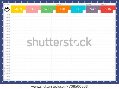BOY WEEKLY TIME TABLE
Instant cute weekly time table for boy on navy blue is ready to print. This time table useful for schedule planning.