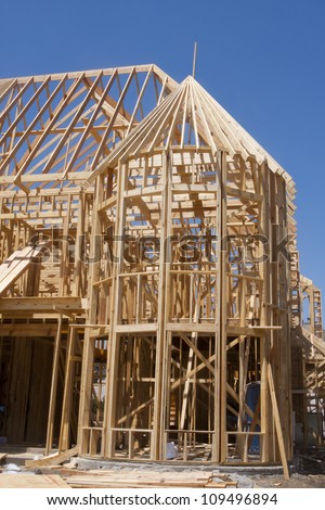 Structure of wood framed home