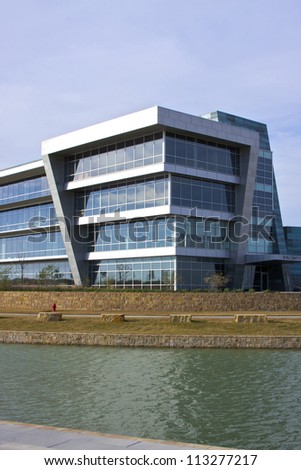 GRAND PRAIRIE, TEXAS - MAY 1: The 150,000 sqf Public Safety Building, paid for by voter-approved 1/4-cent sales tax, houses the Police and Fire Department administration. May 1, 2012 in Grand Prairie, Texas.