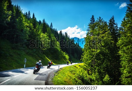 Similar – Foto Bild fahrt auf dem motorrad quer durch den norden griechenlands | roadmovie