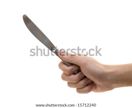 Hand Holding Knife Stock Photo 15712240 : Shutterstock