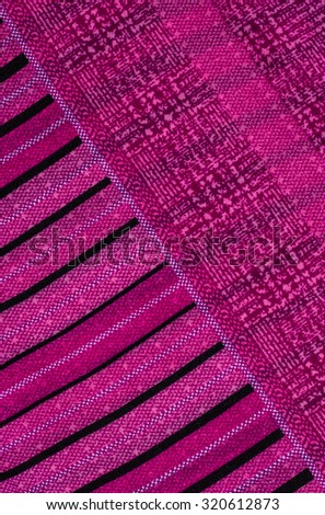 Purple abstract line fabric background.