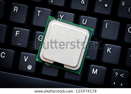 the computer processor on computer keyboard