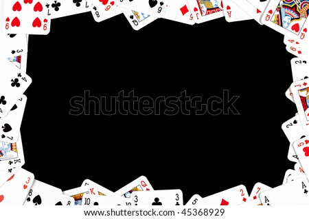 gambling frame made from poker cards
