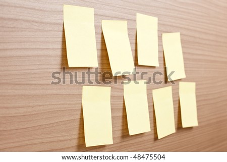 yellow note papers