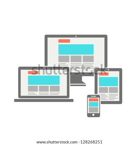 web design on different devices