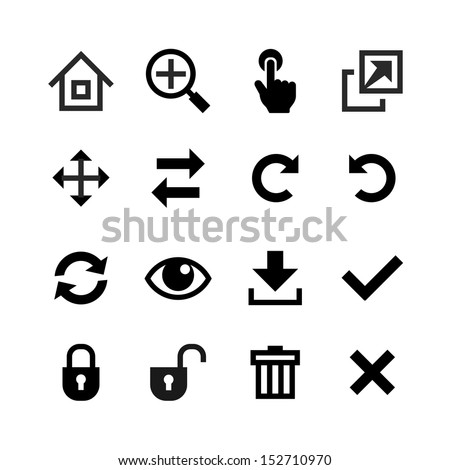 Web icons set. Toolbar, edit and customize icon