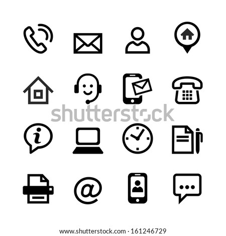 Web icon set - Contact us 