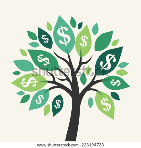 Vector money tree - symbol of successful business