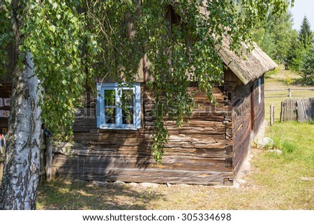 The historic house Kashubia farmer in Poland