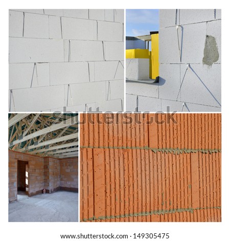 Building with Porotherm style clay block bricks and autoclaved cellular concrete blocks