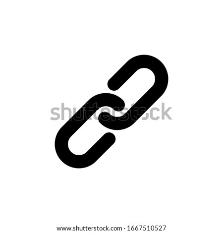 Abstract Sign of Black chain. Isolated Vector Illustration
