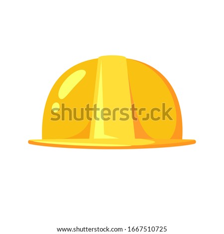 Yellow Safety Helmet. Isolated Vector Illustration