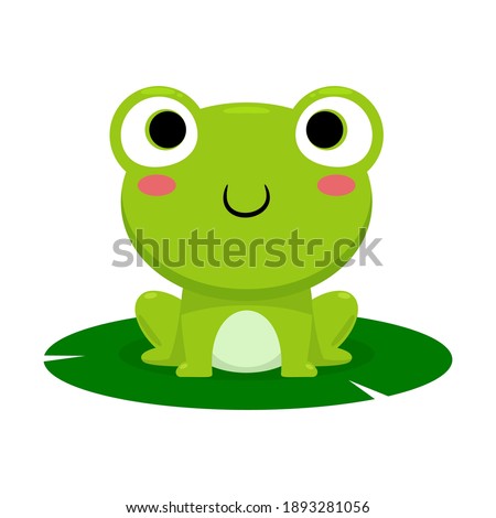 a smiling frog. Isolated Vector Illustration