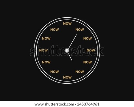 Simple Motivation graphic on dark background. The clock without number only text now.
