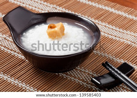 Japanese rice porridge with fermented bean curd