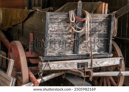 Similar – Foto Bild alter verlassener Wagon mit dem Wort Mafia aufgesprüht