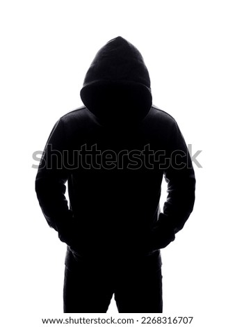Similar – Image, Stock Photo Teenager with hoodie in front of a dotted concrete wall