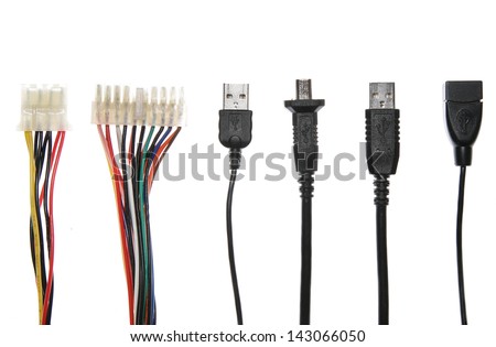 computer cables information wires transfer information isolated