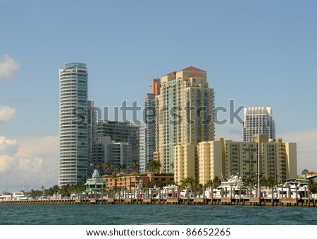 Luxury apartment units in Miami Beach, Florida