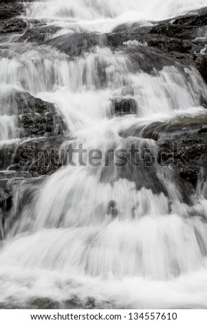 Indian Ladder Falls along Hornbeck\'s Creek in the Poconos of Pennsylvania.