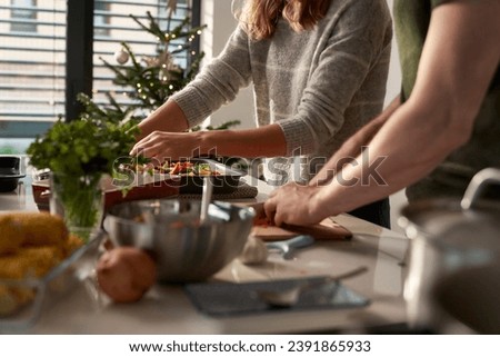 Similar – Foto Bild Frau, die Zimtbrötchen zubereitet und dekoriert.