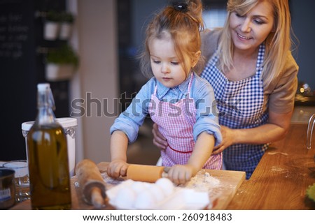 My little baker in the kitchen