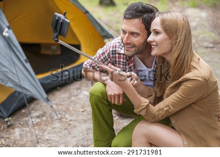 Selfie time with my love on camping