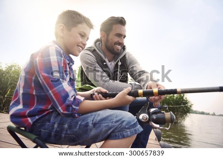 Fishing by the lake is our common passion
