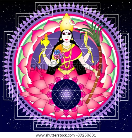 Indian goddess Tripura Sundari (“Beauty of Three Worlds”)
