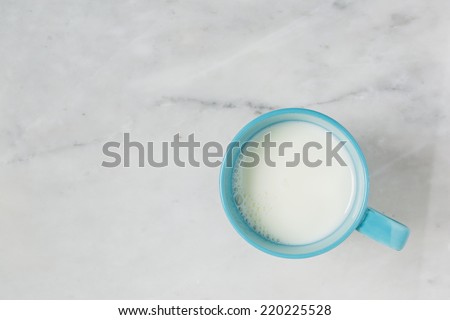 Top view of milk cup