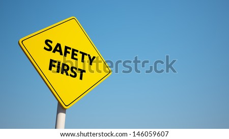 Safety Sign with Clipping Path