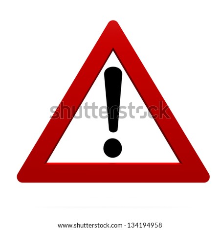 warning sign - stock photo