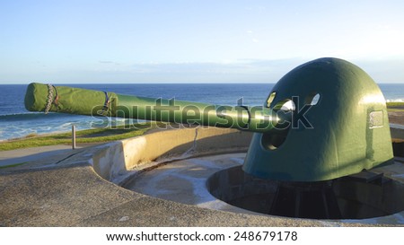 World War 1 Gun, Port Scratchley, Newcastle, NSW, Australia