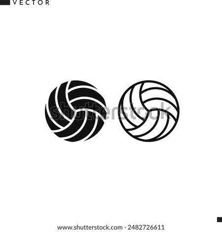 Volleyball ball icon. Team sport. Isolated sports balls on white background