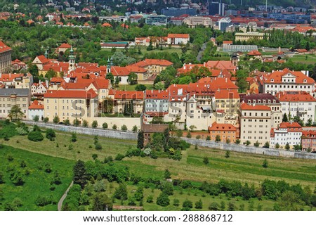 Prague. Spring. Beroun Hills. Czech republic.