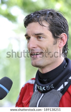 MONTREAL - JUNE 8: The Australian Formula 1 Driver Mark Webber meets the medias during the Montreal Grand Prix 2011, on June 8, 2011 in Montreal, Quebec, Canada.